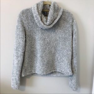 Grey aerie cowl neck fuzzy sweater